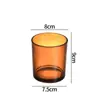 Vaso de Vidrio de Color para Velas Transparente Contenedor de Velas de Aromaterapia con Tapa Decoración DIY para Bodas Dormitorio Sala de Estar Portavelas