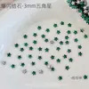 Rhinestones de estrella de cinco puntas de 3 mm con circonita 5A para decoración de uñas, mini estrellas coloridas brillantes de moda, forma irregular de fondo plano, paquete surtido