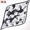 Verano Nueva Moda Fresco Natural Estampado Floral Gama Alta Plisado Mujer Delgado Bufanda Cuadrada de 70cm Bufanda de Seda