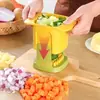 Fatiador Multifuncional de Pepino e Batata, Cortador de Cebola Manual Doméstico, Ferramentas de Cozinha, Picador de Legumes, Cortador de Batata Frita