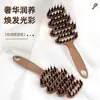 Pente para Cabelo com Cerdas de Pinha, Pente de Cabelo com Cerdas Fofas, Massageia o Couro Cabeludo, Antiestático, Cabelo Macio, Não Danifica o Cabelo