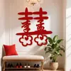 Pegatinas Personalizadas de Nombres de Boda con Caracteres de Doble Felicidad para Decoración de la Sala de Compromiso, Registro de Matrimonio y Accesorios para Fotos