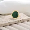 Joyería Transfronteriza Europea y Americana, Anillo Abierto Cuadrado de Piedra Preciosa Degradada Estilo Vintage, Anillo de Ojo de Gato con Diseño Ins