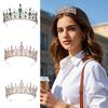Dropshipping Artículos Pequeños al Por Mayor: Diadema Corona de Cristal con Pedrería Plata Oro Claro Accesorio para el Cabello para la Boda de la Novia