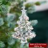 Copos de Nieve Navideños Polvo Pegajoso Lentejuelas Cristal Acrílico Decoración Colgante Set para Árbol de Navidad Colgante Decorativo