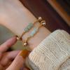 Pulsera Tejida con Cuerda de Jade Hetian de 6 mm Regalo para Mujer Novia Estilo Mori Combinable Nicho Estilo Chino para Novia