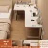 Escritorio de computadora para apartamentos pequeños, estantería para el hogar, escritorio de oficina, banco de trabajo simple integrado, escritorio de estudio para estudiantes