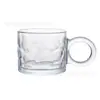 Copos de Vidro com Alça Atacado, Copos Transparentes de Boca Larga para Água, Copos para Café e Suco, Copos de Leite para Café da Manhã 300ml para Uso no Escritório e em Casa
