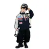 Jaqueta de Motociclista Outono Estilo Tendência Marca Moda Patch Crianças Meninos Outono Meninos Pequenos Top Fino Roupa Exterior