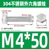 Ventas Directas de Fábrica M3-M12 GB 304 acero inoxidable Tornillo hexagonal exterior cabeza hexagonal tornillo hexagonal