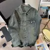 Ropa Pesada para Motocicleta Nueva para Hombre Chaqueta de Mezclilla Gris Desgastada Ropa para Motocicleta Marca de Moda Chaqueta de Gama Alta Ropa de Trabajo Superior
