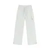 Pantalones personalizados/forrados de polar para otoño e invierno, impermeables y cortavientos, pantalones de trabajo holgados rectos de moda para hombre, estilo grueso