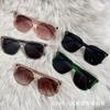 Óculos de Sol para Mulheres, Anti-UV, Óculos de Sol de Estilo Coreano para Mulheres com Rostos Grandes, Lentes Degradê, High-End, Rostos Redondos, Emagrecimento, Antirreflexo