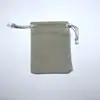 Bolsa de Flanela Preta Multitamanho Pequena Bolsa de Pano Bolsa de Embalagem Acessórios para Joias Bolsa de Pano com Cordão