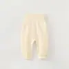 Calças de Bebê Algodão Puro Tipo a Primavera & Outono Segunda Pele Calças de Casa Infantis Meninos e Meninas Calças de Bebê Cintura Alta Roupas Infantis Anyang