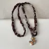 Collar Colgante Caballo Mecedora Tallado en Madera Moda Retro Cadena Larga para Suéter con Cuentas Joyería de Cuello Personalizada para Mujeres