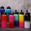 Copo Espacial Cor Degradê Alça Portátil Chaleira Esportiva Nova Outdoor Aço Inoxidável Grande Capacidade Copo Espacial
