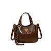 Bolso de Mano Retro Maillard de Alta Calidad para Mujer 2025 Nuevo Otoño Versátil Bolso Cubo de Hombro Cruzado Bolso de Mujer