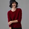 Corte Ajustado, Lujo Accesible, Suave y Amigable con la Piel Chaqueta Suéter de Manga Larga Nuevo Estilo Otoño e Invierno 2025 Cárdigan Tejido 100% Cachemira para Mujer