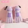 Luvas Quentes para Ciclismo de Inverno, Motos Elétricas, Esqui à Prova de Vento e Frio, Luvas Grossas com Pelúcia, Cinco Dedos, Tela Sensível ao Toque para Homens e Mulheres