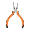 Pinzas de Punta Fina de 5 Pulgadas Suministro Mango Naranja y Negro Hecho a Mano DIY Accesorios para Joyería Pinzas de Punta Fina Hechas a Mano Mini Pinzas