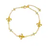 Nuevo Pulsera de Diamantes Iris Dorado Retro para Mujer Ins Nicho Lujo Accesible Chapado en Oro Color Dorado Exquisita Joyería de Mano