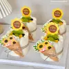 Decoración de Tarjeta para Pastel de Girasol del Día del Maestro 2025 Tarjeta de Felicitación de Felices Fiestas de Agradecimiento al Maestro Decoración de Tarjeta