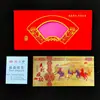 2026 Año del Caballo Billete de Oro Sobre Rojo Dinero de la Suerte Éxito Instantáneo Lámina de Oro Imitación Billete de Caballo de Cien Yuan Evento de Colección Conmemorativa Regalo