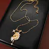 Colar Estrela Pônei com Zircônia Banhado a Ouro 18K Real, Corrente de Clavícula de Luxo Leve Nicho, Acessório de Pescoço Exquisito e Elegante Atacado