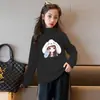 Y2368# camiseta interior de terciopelo para niños y niñas con cuello semi alto forrado de felpa ropa de otoño para niñas chaqueta cálida de moda combinable