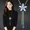 Versión coreana del nuevo collar cadena para suéter de temperamento simple para mujer cadena larga Joker ropa otoño e invierno borla Colgante de joyería venta al por mayor