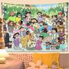 Crayon Shin-Chan Pano de Fundo Decoração Arranjo Foto Fofo Desenho Animado Pano Pendurado Quarto Dormitório Cama Reforma Pano de Parede Tapeçaria