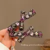 Clip de Pico de Pato con Lazo Completo de Pedrería Ultra Brillante de Lujo Ligero para Mujeres Clip para Flequillo Lateral Pinza para el Cabello Pequeña Exquisita Brillante de Gama Alta Accesorios para el Cabello