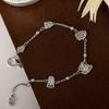 Pulseira Desenho Shin-Chan para Mulheres, Pulseira Quadrada Patchwork Moda Retrô Novo Estilo, Joia de Nicho da Moda