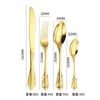 Amazon Vajilla de Acero Inoxidable Repujada Corte Real para 4 personas Hotel Cuchillo para Filete, Tenedor y Cuchara Set de Regalo de 24 Piezas