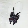 Flor Pluma Raíz Mango Largo Joker Escuela para Hjk Japonés Color Sólido Corbata de Moño Femenina Licencia Graduación Ropa Académica Rayado Estilo Campus