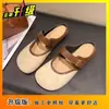 Novos Sapatos Slip-On Retrô Estilo Francês para Mulheres, Verão 2025, Bico Fechado, Leves, Estilo Simples