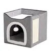Suministros para Mascotas Casa Plegable para Gatos Casa Cálida de Invierno para Gatos Fácil de Limpiar Villa para Gatos Casa Plegable Grande para Gatos Mascotas Transfronteriza