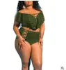 Bikini Nuevo Europeo y Americano Talla Grande 2024 Plus Talla Más Cintura Alta Cubriendo Vientre Aspecto Adelgazante Bikini Traje de Baño para Mujeres