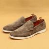 [Envío Gratis] Zapatos de Piel de Oveja para Hombre, Piel Genuina, Superficie Suave, Suela Suave, Resistentes al Desgaste, Mocasines Casuales de Negocios sin Cordones