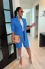 AL205 Estação Independente Amazon Conjunto Feminino Europeu e Americano Blazer Shorts Peça Dupla Primavera e Verão Conjunto Casual