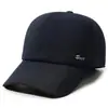 Gorra de béisbol de invierno para hombres de mediana edad y ancianos, a prueba de frío y cálida para exteriores, con orejeras y forro engrosado