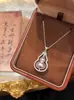 Personalizado--Pingente de Cabacinha com Diamantes Cor Dourado Areia Colar Rotativo Acessórios de Pingente de Alta Qualidade para Mulheres Corrente da Clavícula Atacado