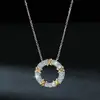 Venta Caliente Transfronteriza Aliexpress Pulsera de Plata S925 Pendientes Collar Conjunto de Joyería Moissanita Pulsera para Mujer Stock Listo