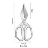 Tijeras de Cocina de Acero Inoxidable, Potentes Tijeras para Huesos de Pollo, Tijeras para Alimentos, Tijeras Afiladas Multifuncionales para Carne, Tijeras para el Hogar, Almacenamiento Multipropósito