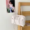 Bolso tipo Boston ligero y sencillo de nailon para mujer, estilo coreano, nuevo, de gran capacidad, moderno y versátil, bolso de hombro casual