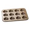 Molde antiadherente para magdalenas de castañas y pastel de arroz con mantequilla de 12 pulgadas con molinillo de cáscara de castañas horneadas, bandeja para hornear y horno.