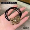 Lujo Ligero Nuevo Estilo Anillo Cuadrado para el Cabello con Pedrería Celebridad de Internet Femenino Elegante Cola de Caballo Titular Accesorios para el Cabello Bola Atada Tendón de Goma Cubierta para la Cabeza