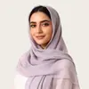 Bufanda Larga Lisa de Chifón de Terciopelo de Alta Calidad y Sofisticada, Pañuelo para la Cabeza con Cabeza de Diamante, Bufanda de Gasa Estilo Malayo Nuevo Kashkha