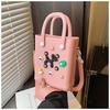 Suministro transfronterizo nueva bolsa mini de EVA con agujeros DIY pequeña fresca impermeable sin lavado bolsa de playa bolsa de hombro cruzada